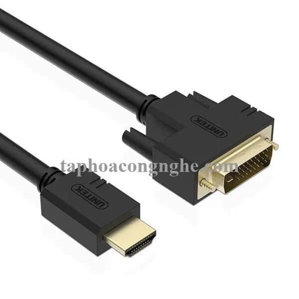 Unitek 97161 Y-C220A 24+1 5M Màu Đen Cáp chuyển Hdmi sang Dvi 30097161